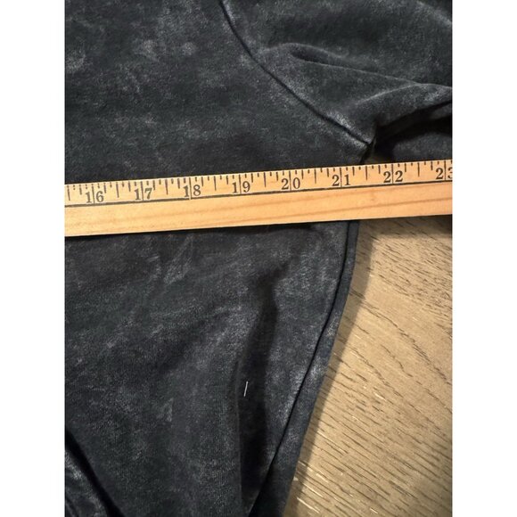 RSQ Men Medium Black Gray Marble Wash Hoodie Streetwear Goth Emo - Picture 7 of 8